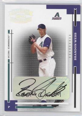 2004 Donruss Throwback Threads - [Base] - Signature Marks #8 - Brandon Webb /50