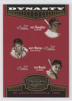 Enos Slaughter, Marty Marion, Stan Musial #/1,500