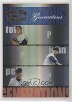 Whitey Ford, Tommy John, Andy Pettitte #/100