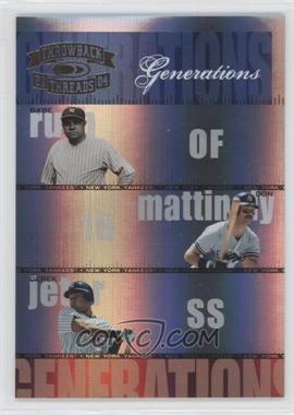2004 Donruss Throwback Threads - Generations - Spectrum #G-22 - Babe Ruth, Don Mattingly, Derek Jeter /100