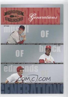 2004 Donruss Throwback Threads - Generations #G-13 - Stan Musial, Lou Brock, Jim Edmonds /1500