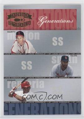 2004 Donruss Throwback Threads - Generations #G-20 - Marty Marion, Ozzie Smith, Edgar Renteria /1500