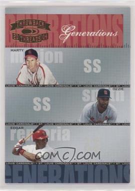 2004 Donruss Throwback Threads - Generations #G-20 - Marty Marion, Ozzie Smith, Edgar Renteria /1500