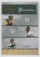 Reggie Jackson, Rickey Henderson, Eric Chavez #/1,500