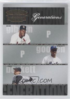 2004 Donruss Throwback Threads - Generations #G-28 - Bob Gibson, Dwight Gooden, Josh Beckett /1500