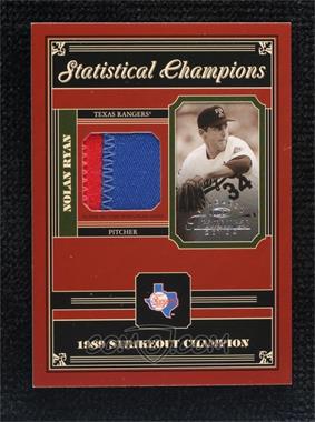 2004 Donruss Timeless Treasures - Statistical Champions - Prime #SC-32 - Nolan Ryan /5