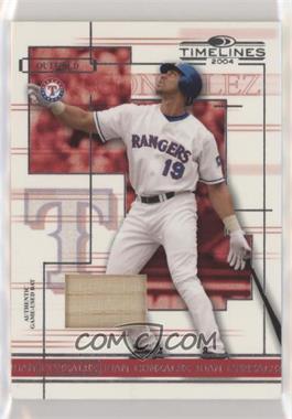 2004 Donruss Timelines - [Base] - Materials #26 - Juan Gonzalez