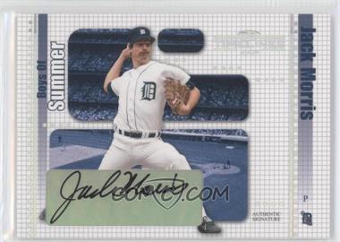 2004 Donruss Timelines - Boys of Summer - Silver Autographs #22 - Jack Morris /100