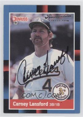 2004 Donruss Timelines - Recollection Collection Buyback Autographs #CL88.2 - Carney Lansford (1988 Donruss #178 - Black Ink) /2