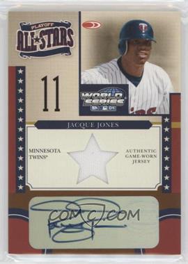 2004 Donruss World Series - Playoff All-Stars - Materials Autographs #PAS-9 - Jacque Jones /100
