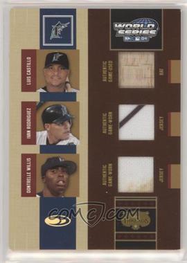 2004 Donruss World Series - Triple Threads #TT-2 - Luis Castillo, Ivan Rodriguez, Dontrelle Willis /100 [EX to NM]