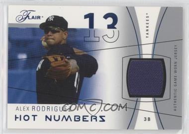 2004 Flair - Hot Numbers Game Used - Blue #HN-AR - Alex Rodriguez /250