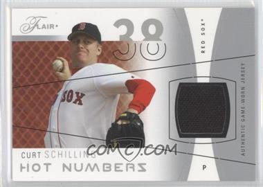 2004 Flair - Hot Numbers Game Used - Pewter #HN-CS - Curt Schilling /125