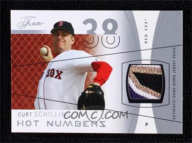 2004 Flair - Hot Numbers Game Used - Silver Patch #HN-CS - Curt Schilling /50