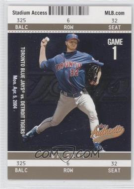 2004 Fleer Authentix - [Base] - Balcony #72 - Roy Halladay /100