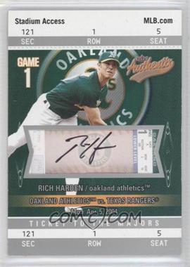 2004 Fleer Authentix - [Base] - Upgraded Autographs #105 - Ticket to the Majors - Rich Harden /999