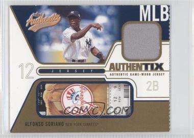 2004 Fleer Authentix - Game Jerseys - Ripped Gold #JA-AS - Alfonso Soriano /78