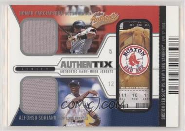 2004 Fleer Authentix - Game Jerseys Dual - Unripped #NG-AS - Nomar Garciaparra, Alfonso Soriano /50