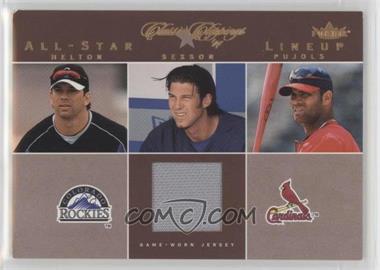 2004 Fleer Classic Clippings - All-Star Lineup - Single Swatch #ASL-RS - Richie Sexson, Todd Helton, Albert Pujols [EX to NM]