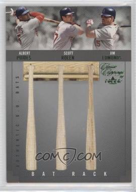 2004 Fleer Classic Clippings - Bat Rack Triple - Green #BR-P/R/E - Albert Pujols, Scott Rolen, Jim Edmonds /175