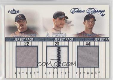 2004 Fleer Classic Clippings - Jersey Rack Triple #JR-C/P/O - Roger Clemens, Andy Pettitte, Roy Oswalt /225