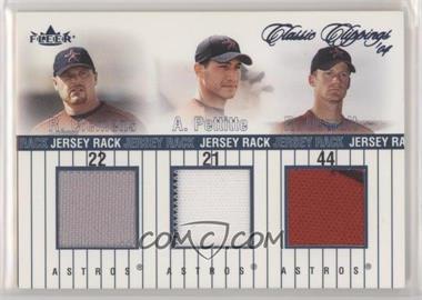 2004 Fleer Classic Clippings - Jersey Rack Triple #JR-C/P/O - Roger Clemens, Andy Pettitte, Roy Oswalt /225