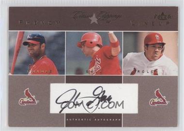 2004 Fleer Classic Clippings - Phenom Lineup - Gold #PLA-JG - John Gall, Albert Pujols, Scott Rolen (John Gall Autograph) /50