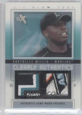 2004 Fleer E-X - Clearly Authentics - Tan Double Patch #CA-DW - Dontrelle Willis /22
