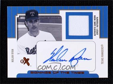 2004 Fleer E-X - Signings Of The Times - Hall of Fame Year Bronze #ST/NR - Nolan Ryan /99 [Noted]