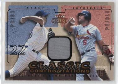 2004 Fleer Genuine Insider - Classic Confrontations - Jersey #CC-AP - Mark Prior, Albert Pujols /400 [Poor to Fair]