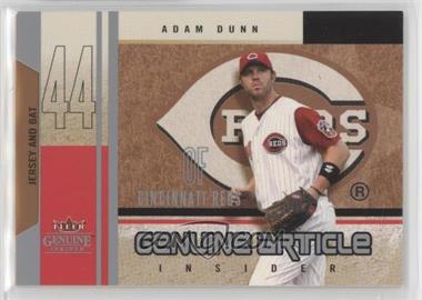 2004 Fleer Genuine Insider - Genuine Article Insider - Jersey and Bat #GI-AD - Adam Dunn /50