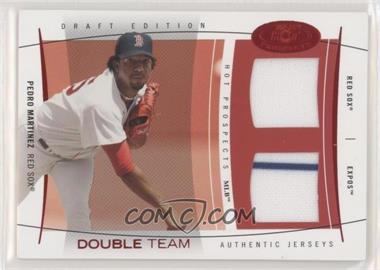 2004 Fleer Hot Prospects Draft Edition - Double Team Jerseys - Red Hot #DT/PM - Pedro Martinez /25