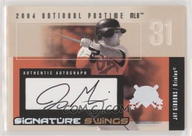 2004 Fleer National Pastime - Signature Swings - White #SSA-JG - Jay Gibbons /28