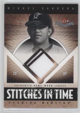 2004 Fleer Patchworks - Stitches in Time - Jersey #ST-MC - Miguel Cabrera /350