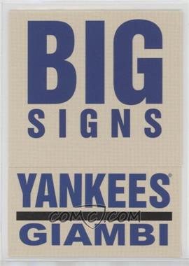 2004 Fleer Platinum - Big Signs #4BS - Jason Giambi