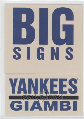 2004 Fleer Platinum - Big Signs #4BS - Jason Giambi