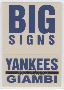 2004 Fleer Platinum - Big Signs #4BS - Jason Giambi