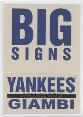 2004 Fleer Platinum - Big Signs #4BS - Jason Giambi