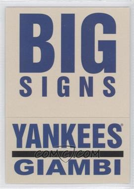 2004 Fleer Platinum - Big Signs #4BS - Jason Giambi