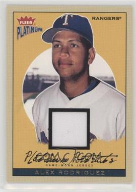 2004 Fleer Platinum - Platinum Portraits - Game Jerseys #PP/AR - Alex Rodriguez