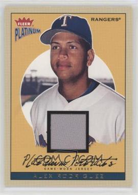 2004 Fleer Platinum - Platinum Portraits - Game Jerseys #PP/AR - Alex Rodriguez