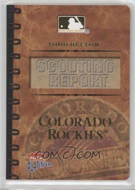 2004 Fleer Platinum - Scouting Report - Game Jerseys #_TOHE - Todd Helton /250