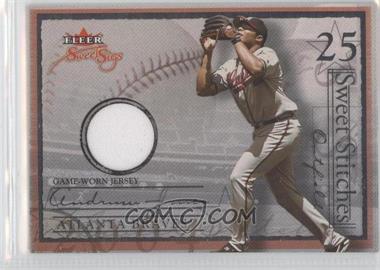 2004 Fleer Sweet Sigs - Sweet Stitches - Jersey Silver #ST-AJ - Andruw Jones /175