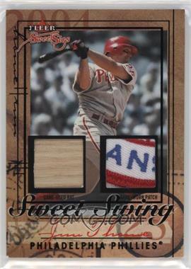 2004 Fleer Sweet Sigs - Sweet Swing - Bat Patch Black #SS/JT - Jim Thome /49