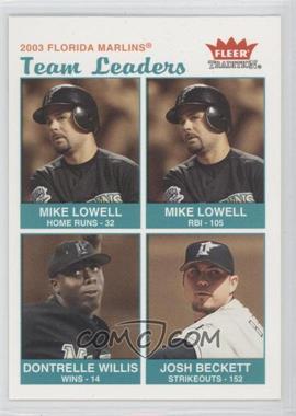 2004 Fleer Tradition - [Base] #22 - Team Leaders - Mike Lowell, Dontrelle Willis, Josh Beckett