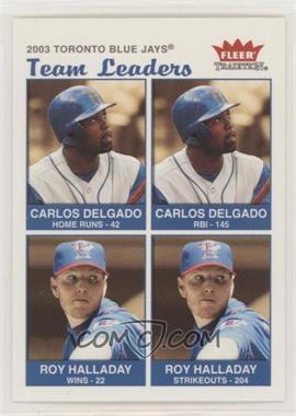 2004 Fleer Tradition - [Base] #40 - Team Leaders - Carlos Delgado, Roy Halladay