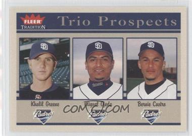 2004 Fleer Tradition - [Base] #494 - Trio Prospects - Khalil Greene, Miguel Ojeda, Bernie Castro