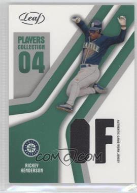 2004 Leaf - Players Collection Jerseys - Green #PC-75 - Rickey Henderson