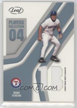 2004 Leaf - Players Collection Jerseys - Platinum #PC-59 - Mark Teixeira /25