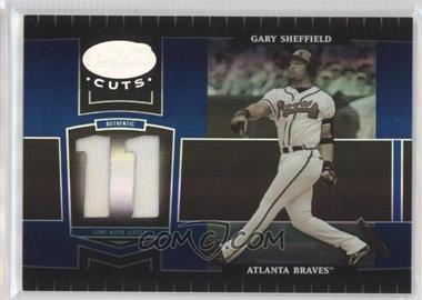2004 Leaf Certified Cuts - [Base] - Marble Blue Jersey Number Materials #208 - Gary Sheffield /11
